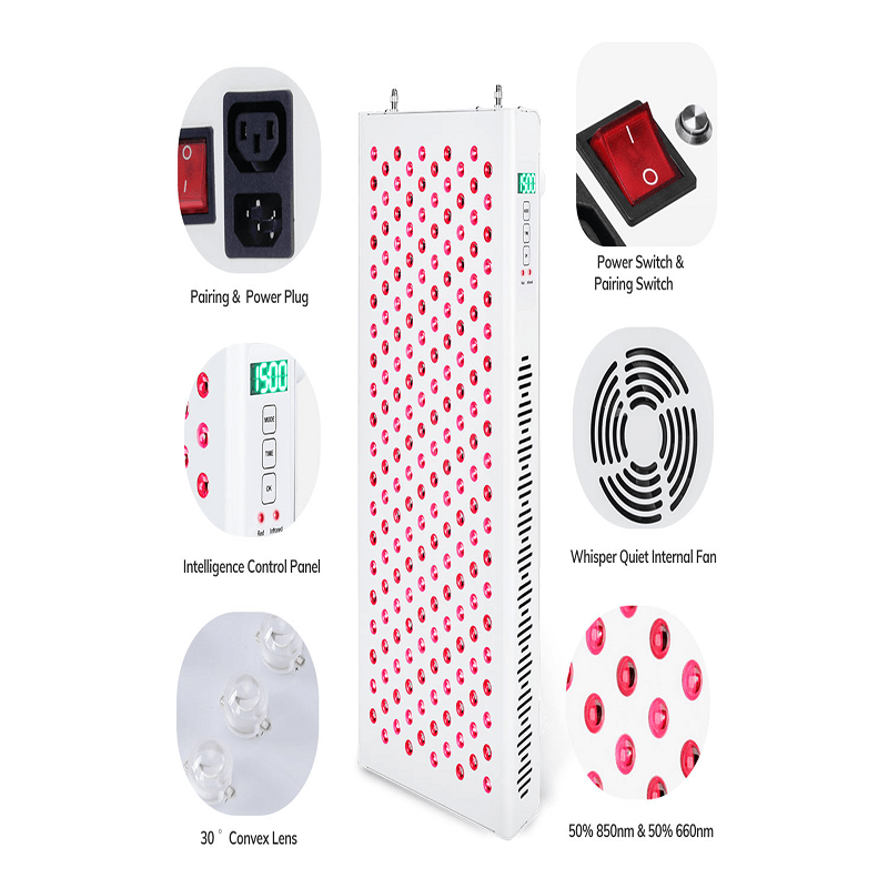1500W FDA red light therapy 660nm 850nm Professional Medical total corpo LED Light Therapy for muscle and Skin Care Door Mount Kit